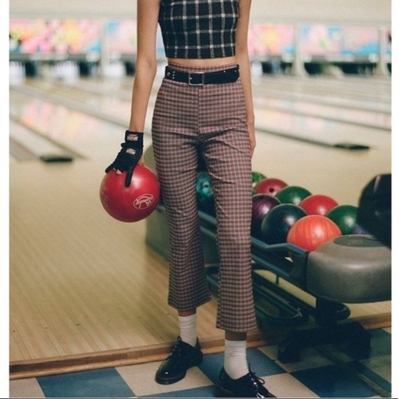 lola plaid kick flare pant